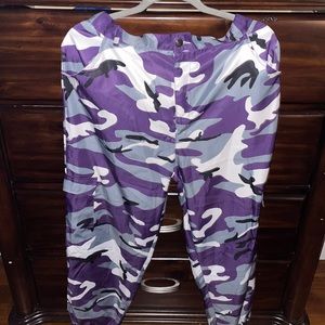Purple & grey camo pants
